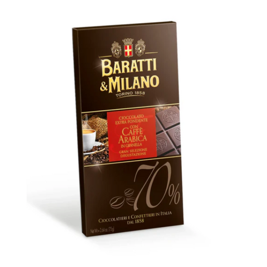 Baratti & Milano Tavoletta Extra Fondente 70% con Caffè Arabica