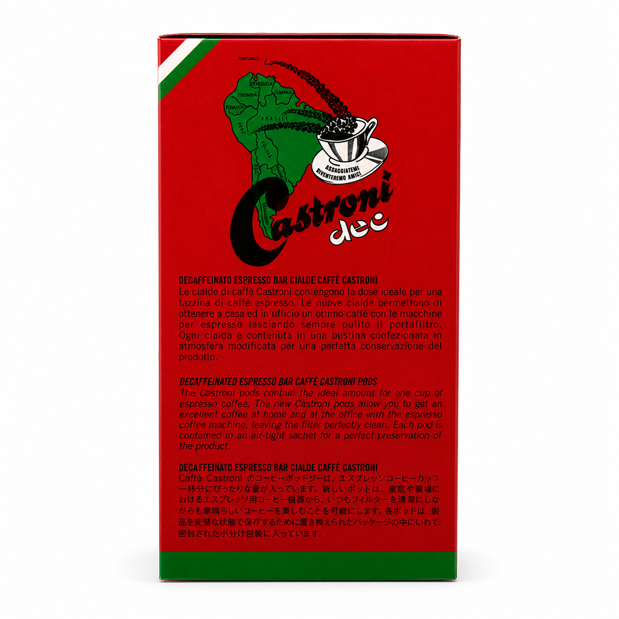 Castroni Miscela Decaffeinato  – 18 Cialde Monodose di Caffè, 125 g