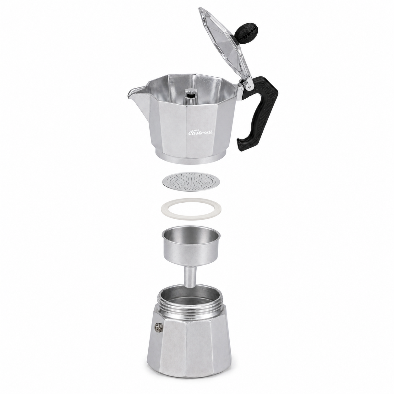 Moka Caffè Castroni 3 Tazze in Alluminio