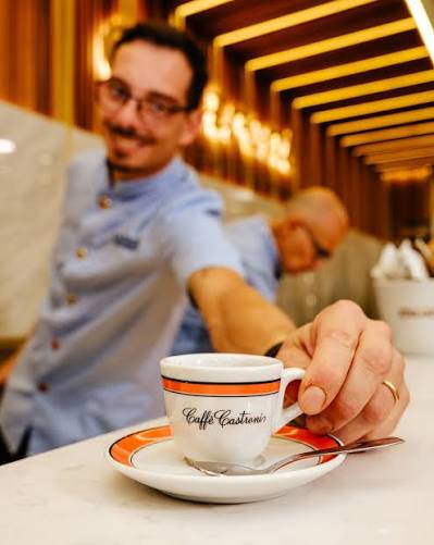 Set Castroni di 2 Tazze da Cappuccino con Piattini – Originali da Bar