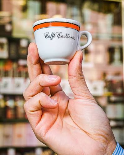 Set Castroni di 2 Tazze da Cappuccino con Piattini – Originali da Bar